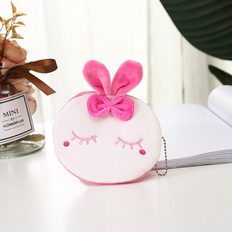 En peluche Mignon Coin Purse Cartoon Cloth cas clé pour femmes