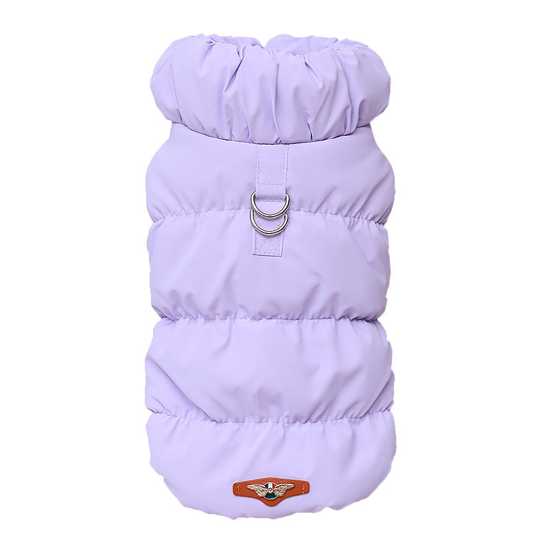 Vêtements de chien Veste de coton chaud avec boucle