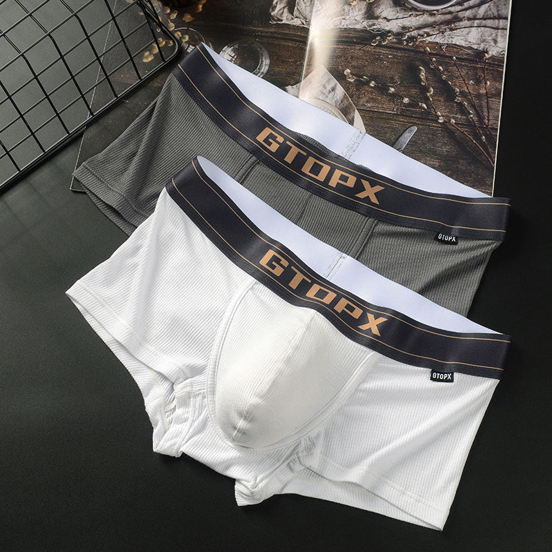 Slips de boxeur mince d'été pour homme à faible taille