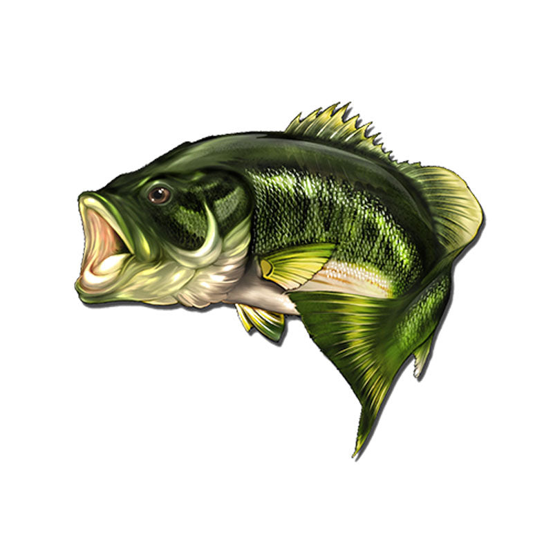 Bass Fish Reflective Outdoor Fish Car Sticker