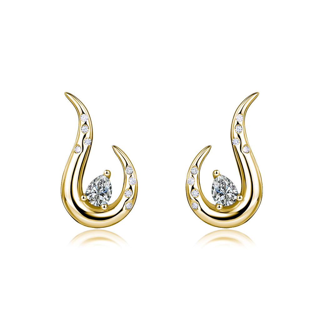 S925 Boucles d'oreilles de largage en argent sterling
