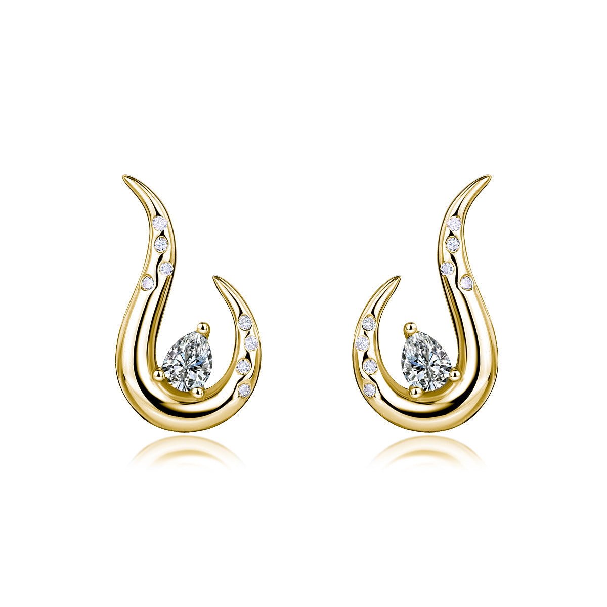 S925 Boucles d'oreilles de largage en argent sterling