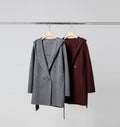 Manteau à capuche surdimensionné col V en cachemire peignoir