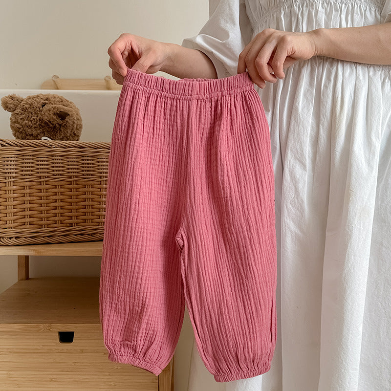 Pantalon pyjama pour filles en coton mince