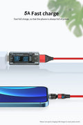 Câble de données magnétique 3-en-1 540 Connecteur rotatif 5A Charge rapide