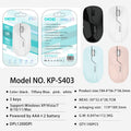 KP-S403 La souris sans fil la plus vendue Style élégant silencieux 2.4G Design ergonomique Compact Convient