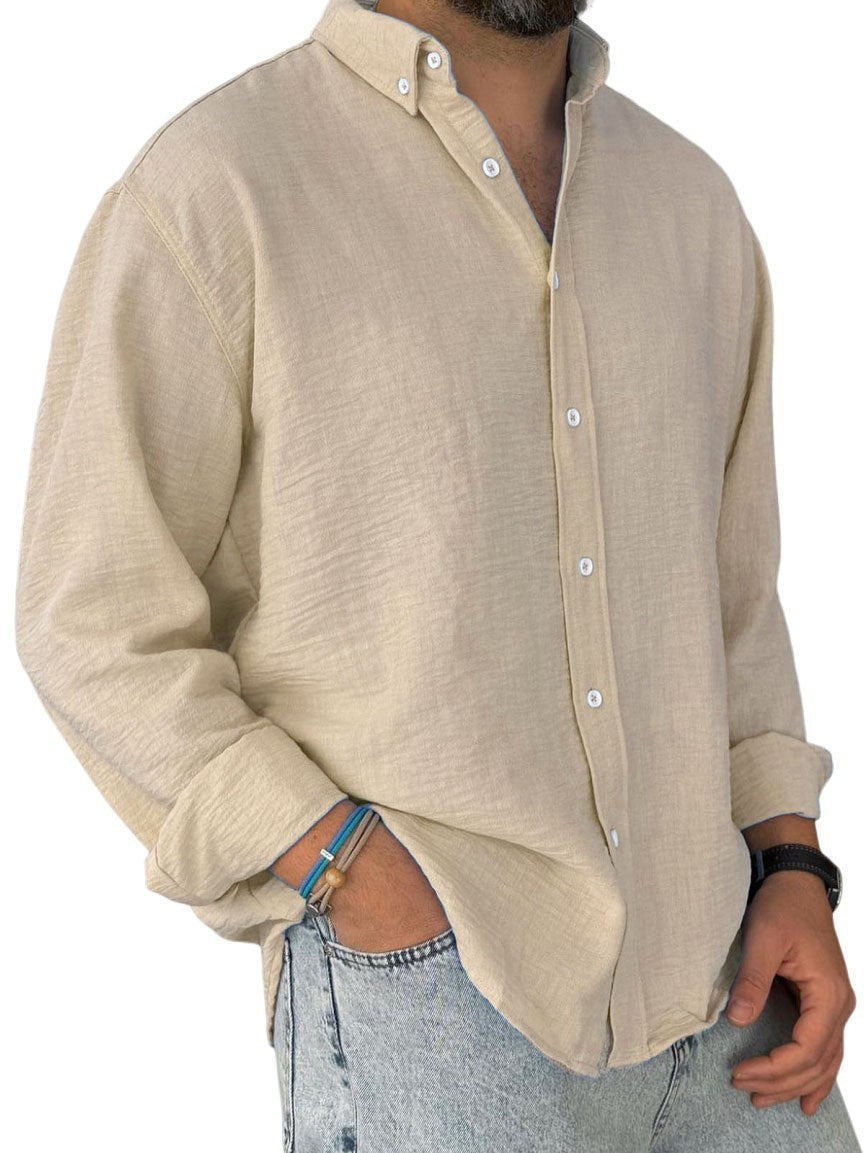Chemise à manches longues à manches longues pour hommes