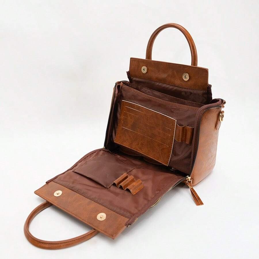 Ladies Vintage Tote Bag - Sac à main de grande capacité avec plusieurs poches