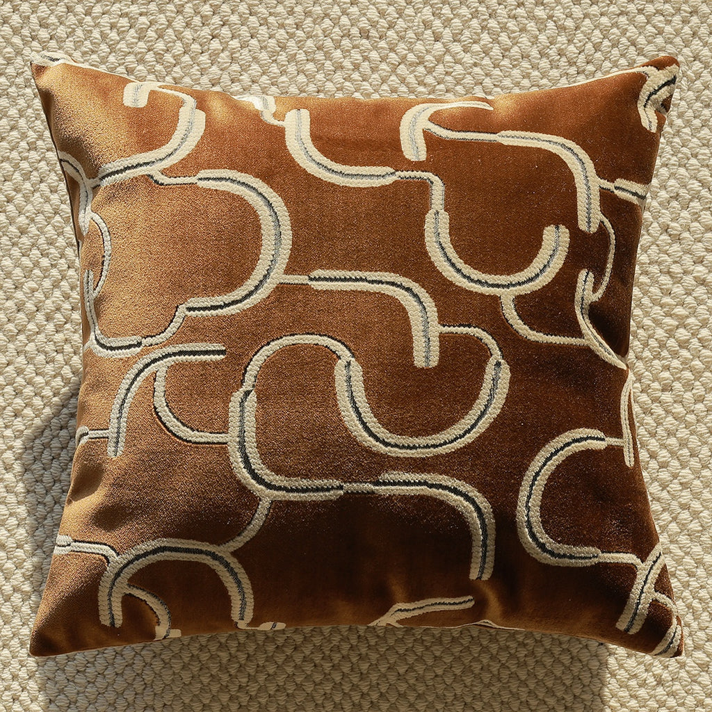 Coussin de canapé brun Couverture Lombaire Oreiller
