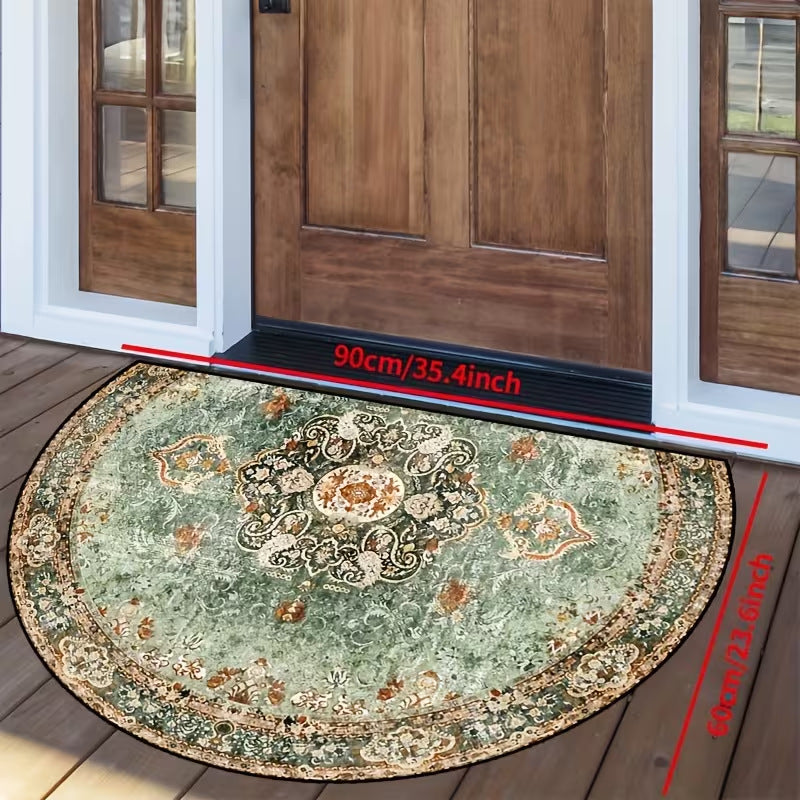 Tapis de sol en caoutchouc semi-circulaire et antisalissure