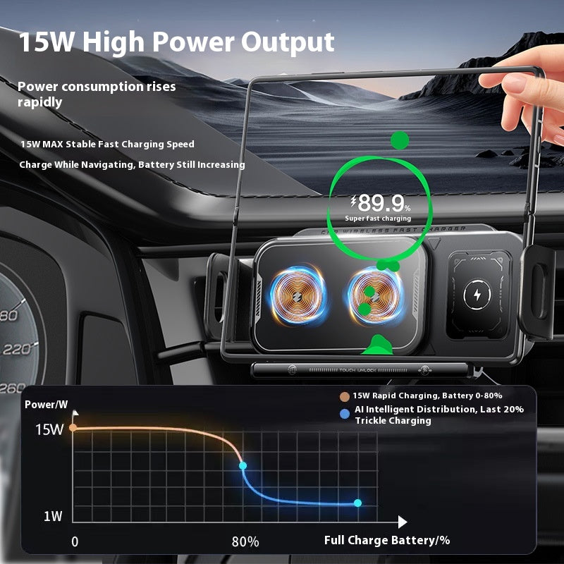 Foldable Mobile Phone Screen Charger Wireless Car Holder