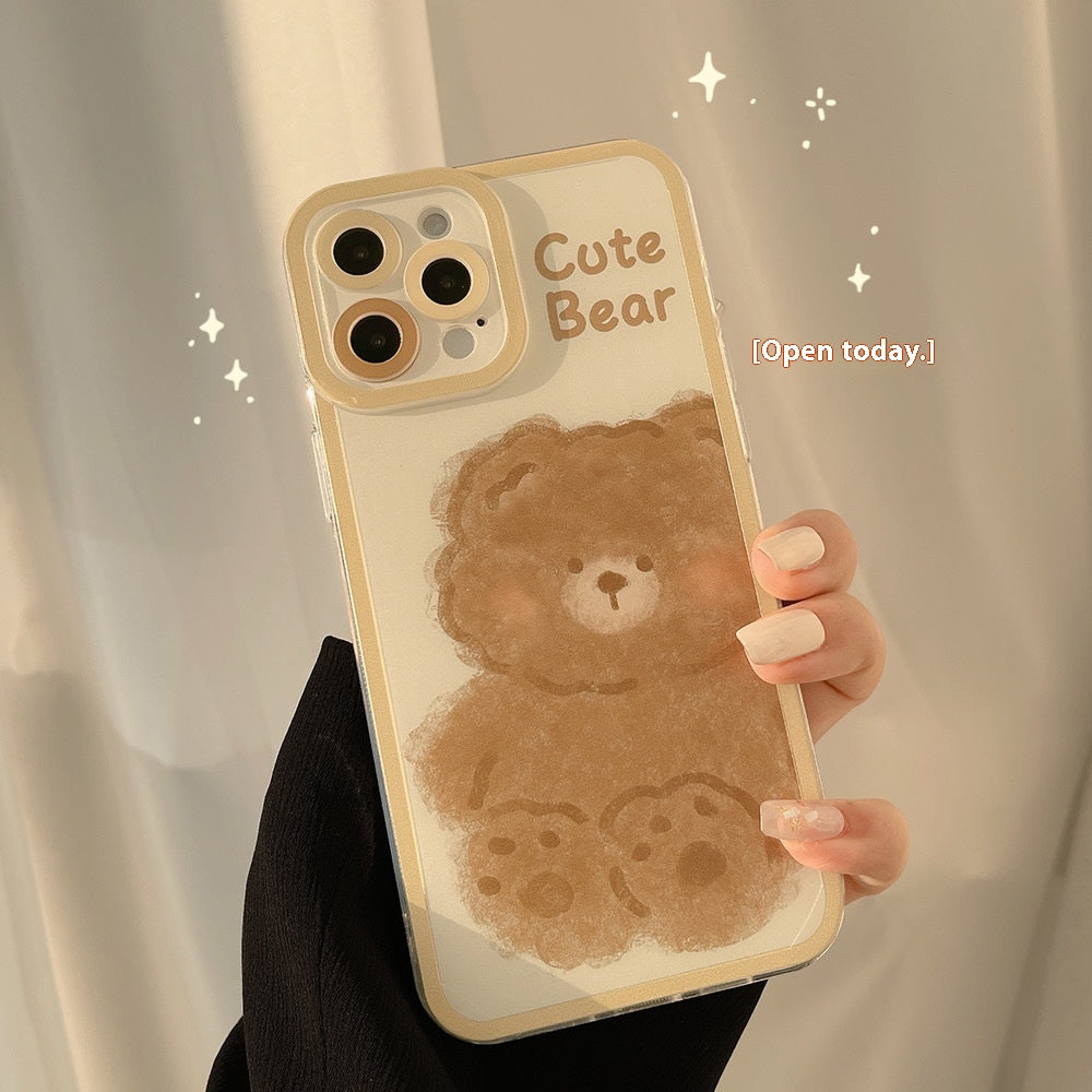 Cas de téléphone en silicone imprimé de dessin animé créatif