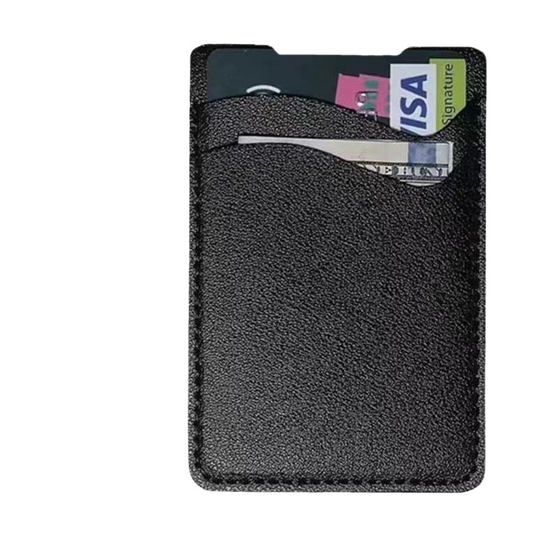 Support de carte de téléphone en peau douce Support de carte de téléphone simple en couleur solide