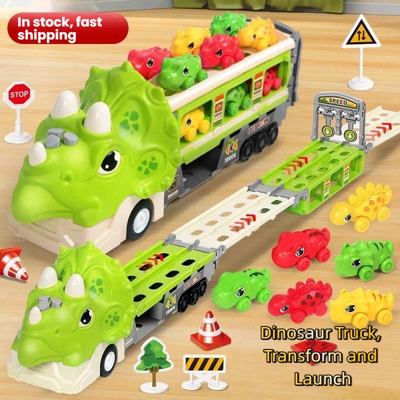 Jouet de rangement de piste pour enfants en forme de dinosaure