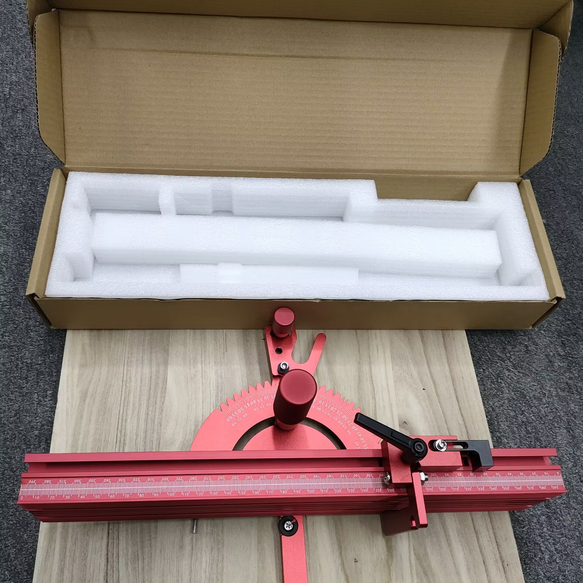 Poignée en bois en alliage d'aluminium avec angle réglable