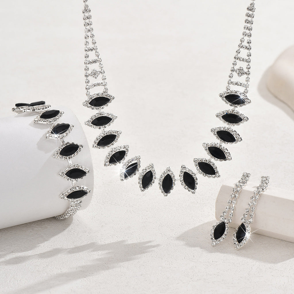 Ensemble de bijoux de mariée en cristal haut de gamme pour femmes