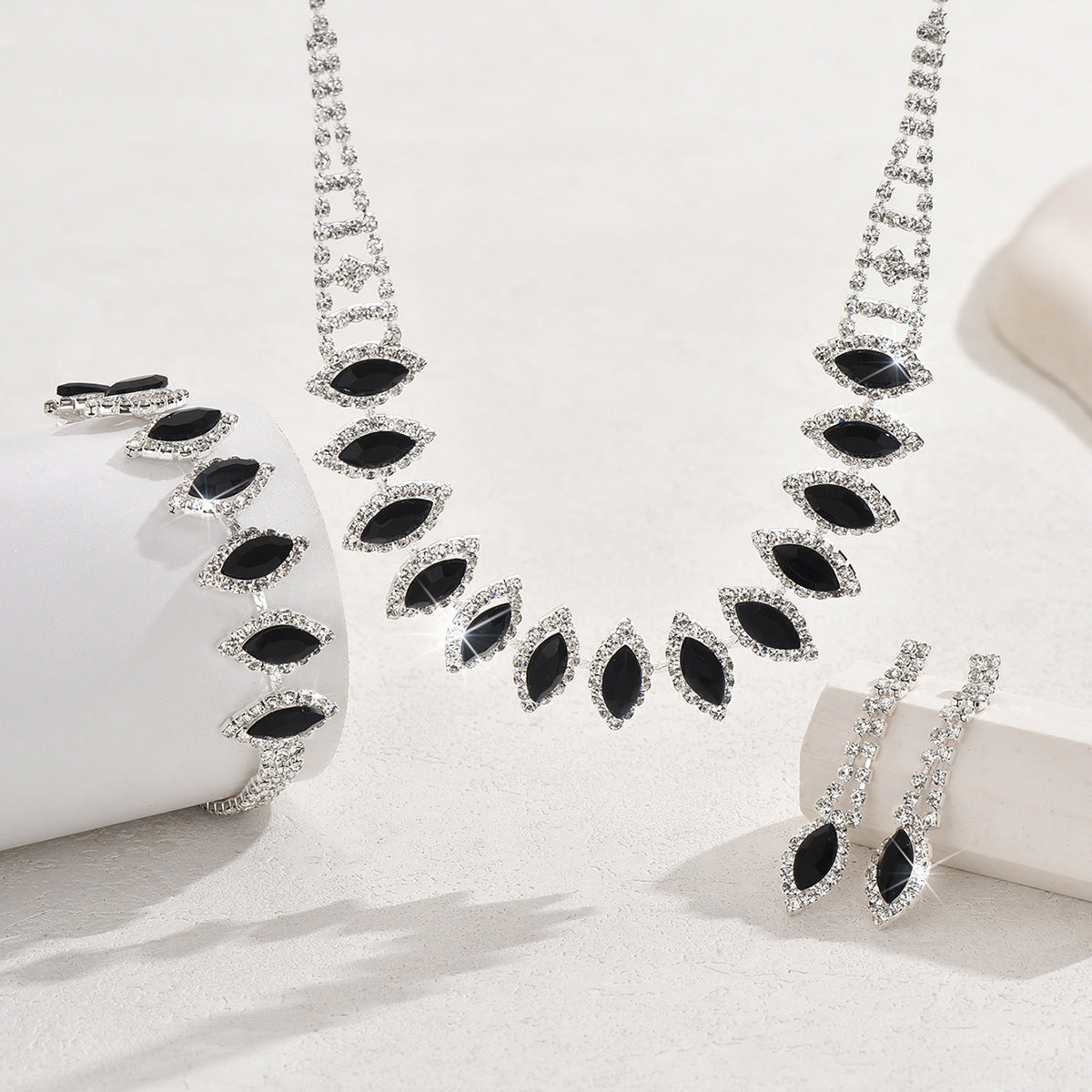 Ensemble de bijoux de mariée en cristal haut de gamme pour femmes