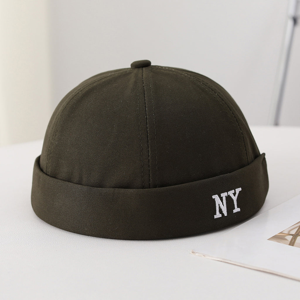 Homme monocolore brodé Lettre NY Ajustable Trendy Style Bohemian Chapeau Landlord