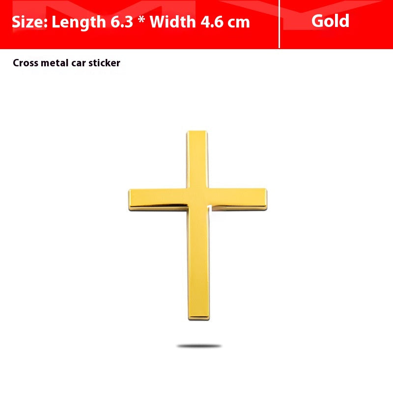 Autocollant en métal 3D Cross Bumper Stickers