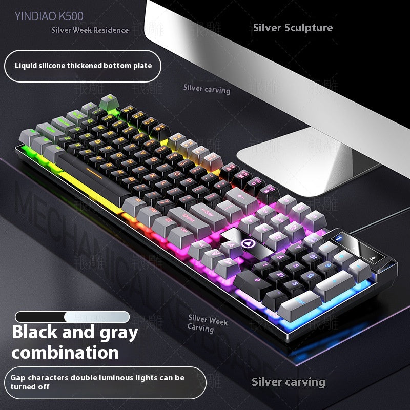 K500 jeu filaire couleur matching machine lumineuse Touch ordinateur de bureau clavier