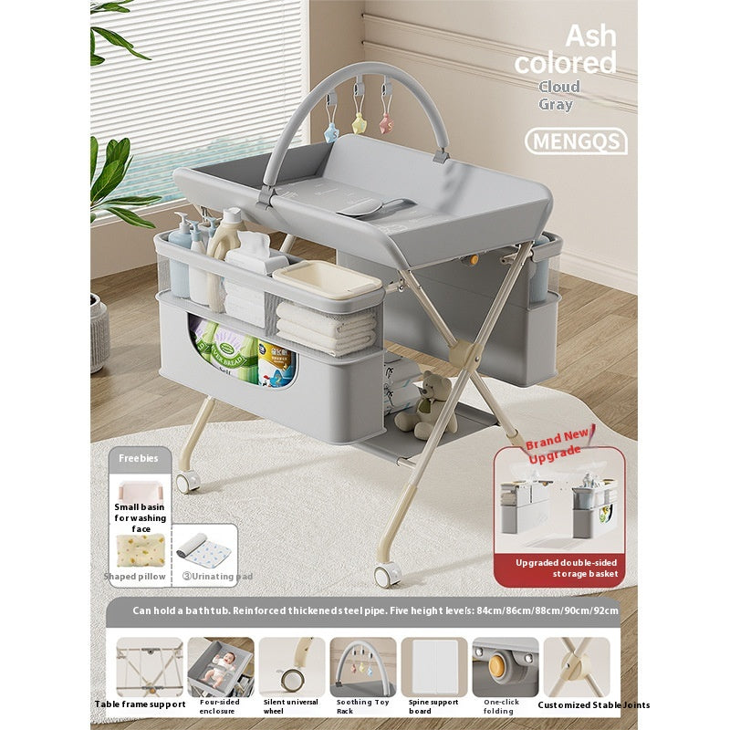 Table multifonctionnelle pliable pour soins aux bébés