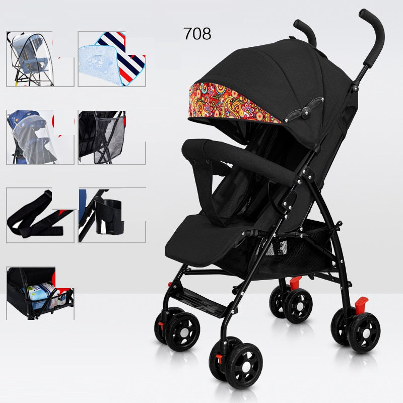 Assieds-toi et couche-toi Bébé Portable Pliant Simple Trolley