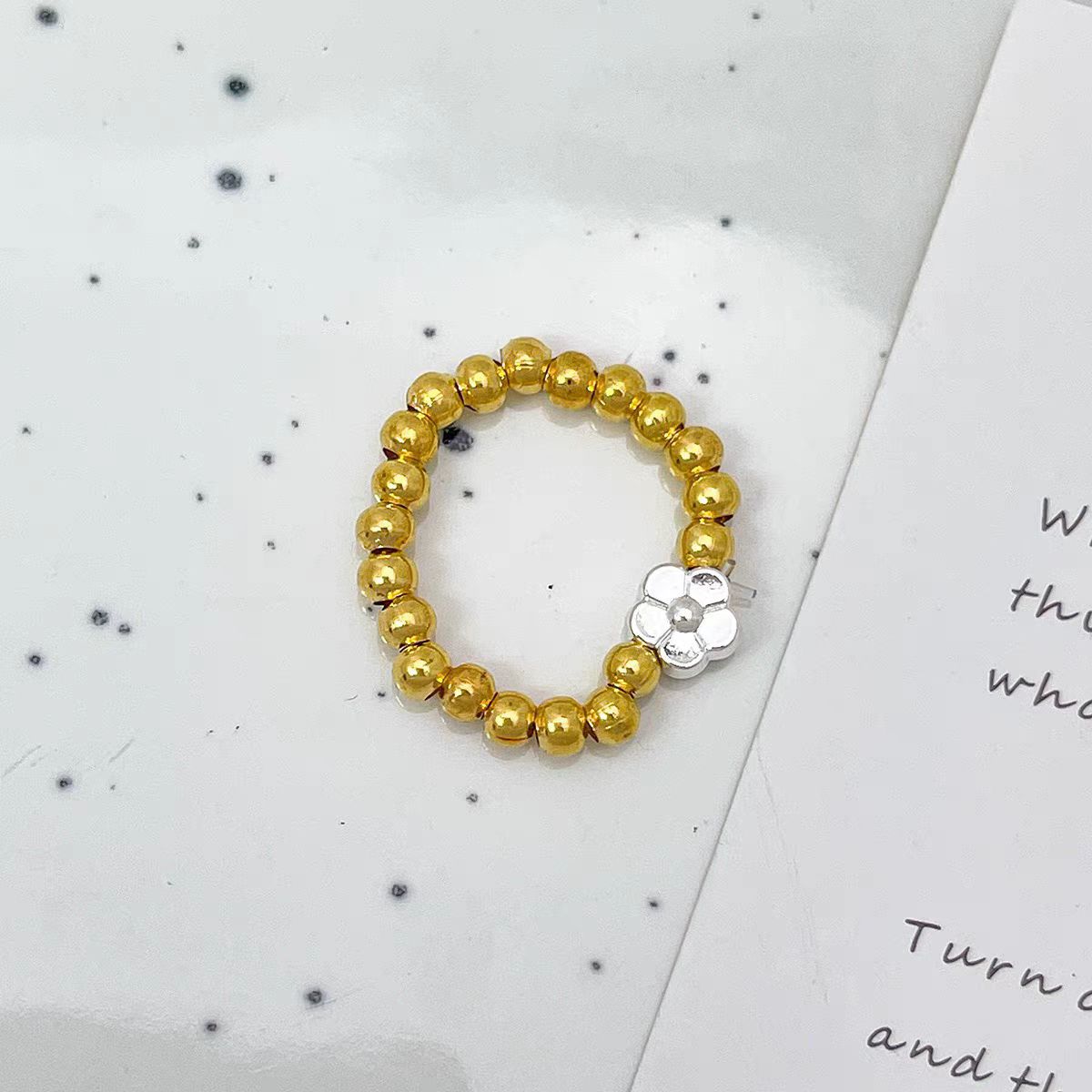 Maillard Pearl Bague Perlé Rope Élastique Femme Artistic Stacking Index Finger Ring High-E