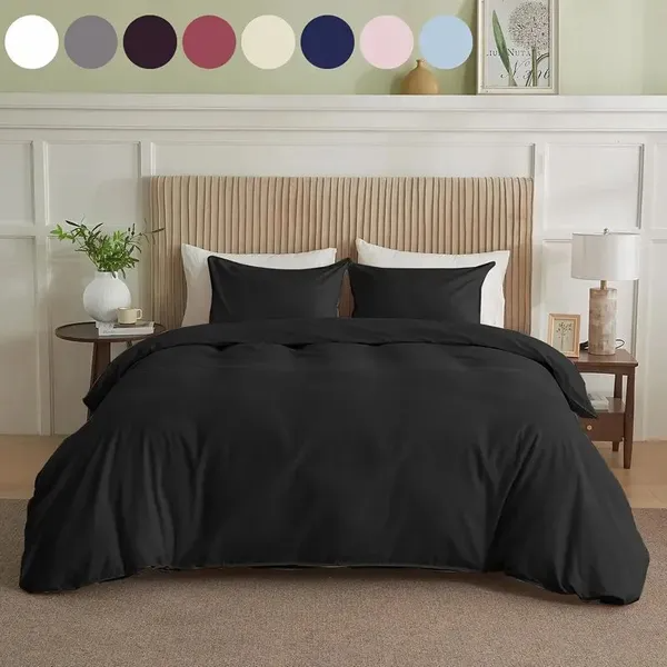 Serta Tout simplement nettoyer Couverture de couettes solides Roi