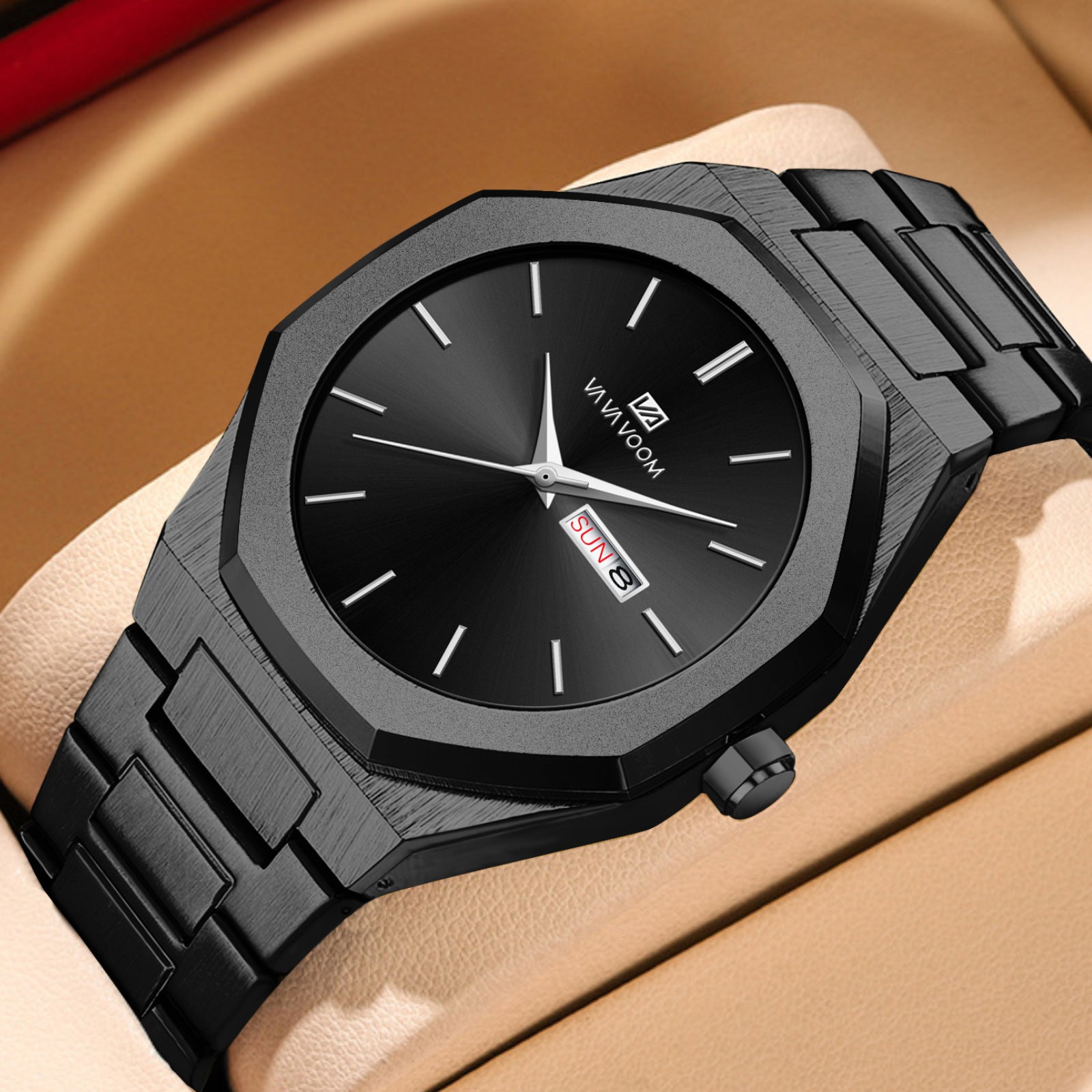 Montre homme en acier casual Business-Chain