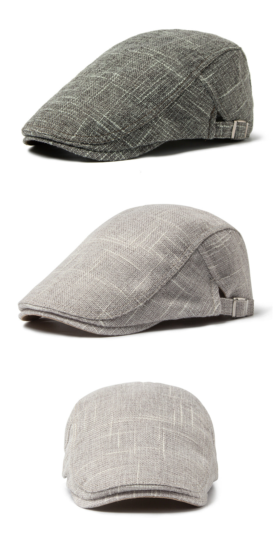 Homme respirant Rétro casual coton et lin Beret
