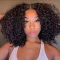 HumanHair 4x4Bob Fluffy Bob Wig