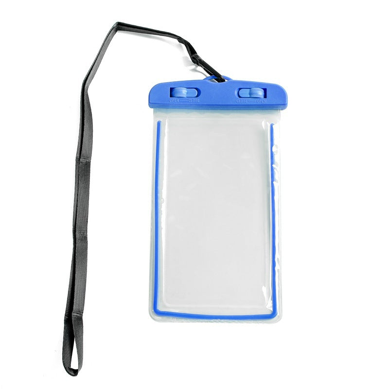 Sac de téléphone portable lumineux scellé plage transparente Couverture imperméable