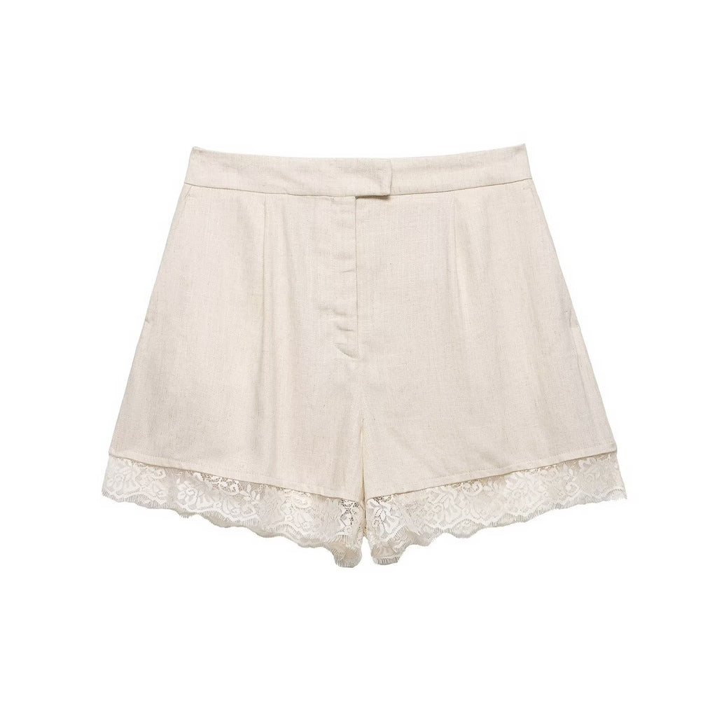 Women's Pleated Casual Shorts Set