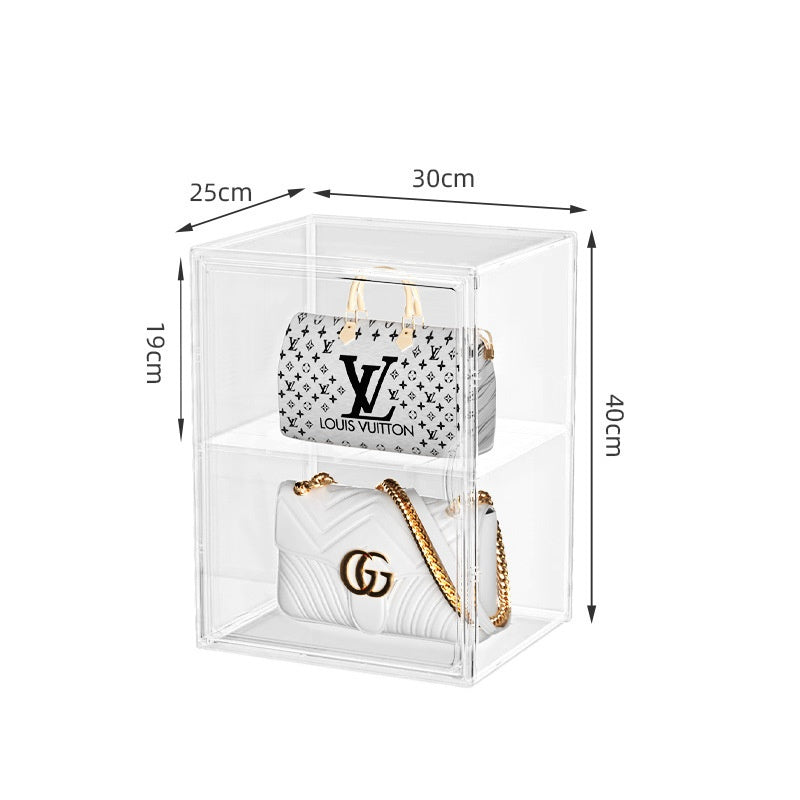 Boîte de rangement transparente antipoussière en acrylique à haute transparence