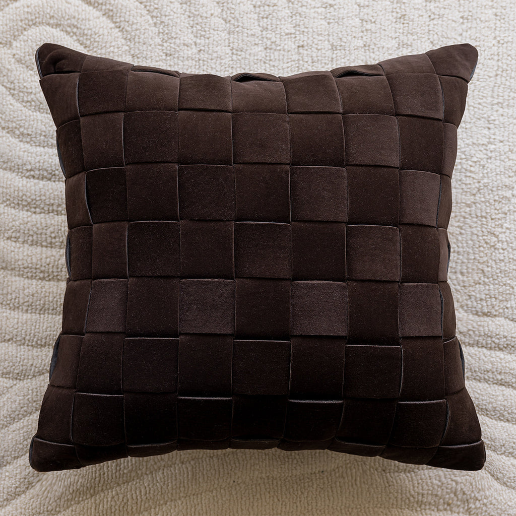 Coussin de Sofa Marron Maillard avec un oreiller luxueux Wabi-sabi léger