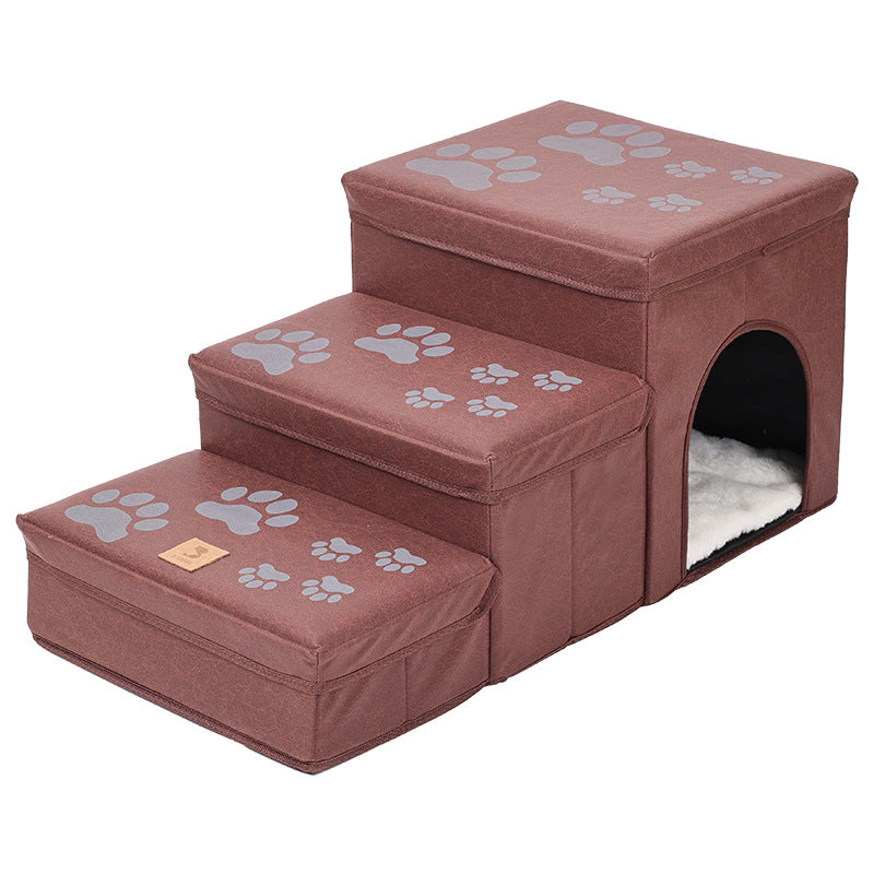 Chat Kennel Cage Multifonctionnel Dog Stairs Lit supérieur Canapé Puppy Escalade fournitures pour animaux de compagnie