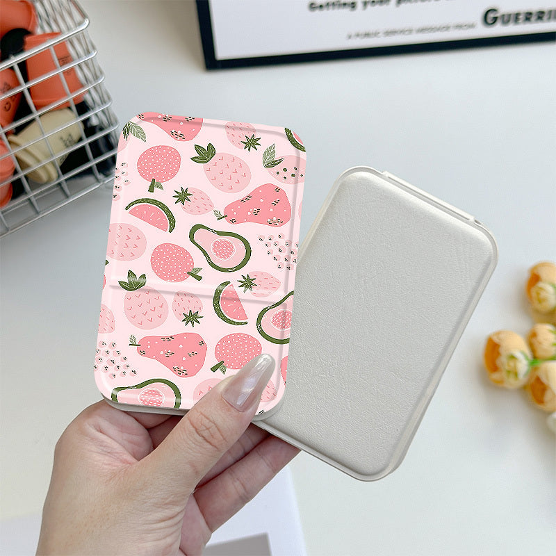 Miroir compact d'impression de fruits mignons