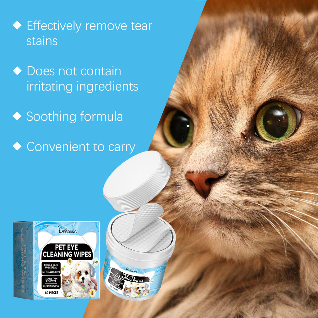 Wipes de nettoyage des yeux pour chiens et chats