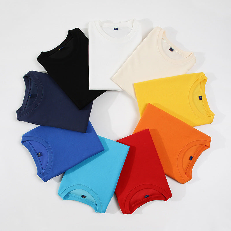 320g Epaule droite Pure coton Automne Manche longue Col rond Sweatshirt Cu