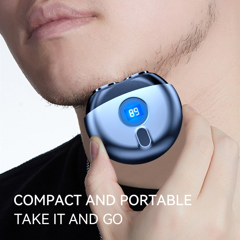 Mini Électrique Razor Voyage Rasoir pour Homme Affichage d'alimentation LED USB Rechargeable Shaver Multifun