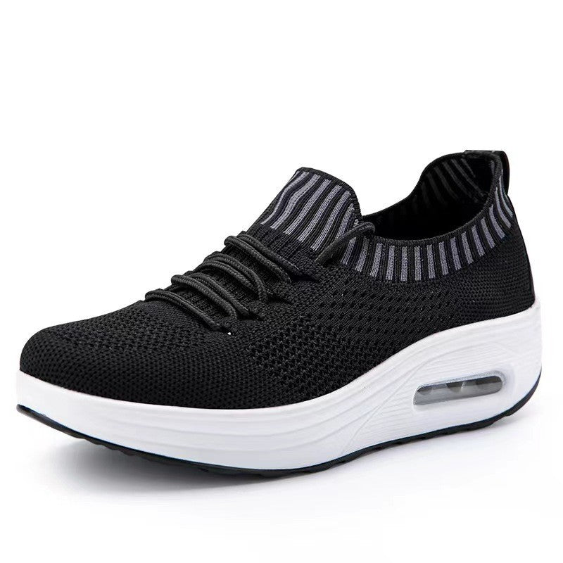 Mesh Coussin d'air bas-top épais fond femelle Mesh surface respirable chaussures