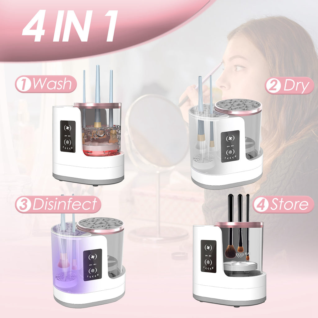 4 En 1 Nettoyeur de brosse électrique USB Powered Automatic Brush Blender Machine avec le temps