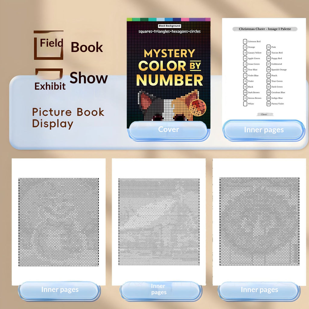 Livre de coloration numérique pour animaux à double face