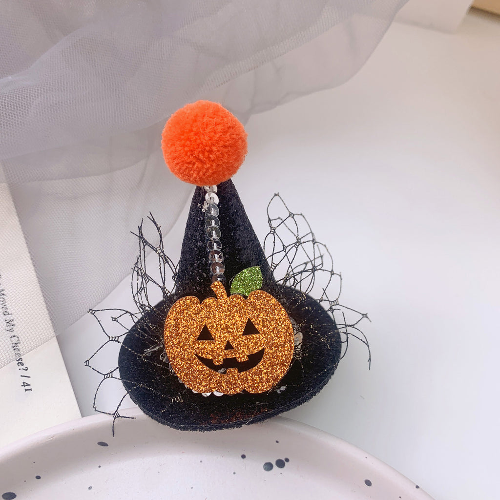 Rôle des enfants Jouer Halloween drôle Chapeau de citrouille Barrettes