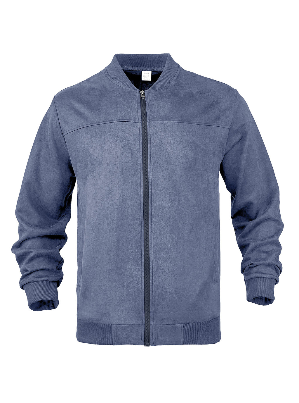 European And American Men's Suede Solid Color Casual Sports Stand Collar Zipper Jacket Plu