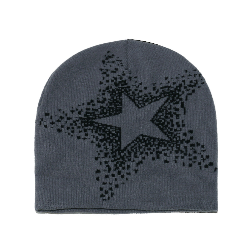 American Street Y2K Star Woolen Hat pour l'automne Et l'hiver