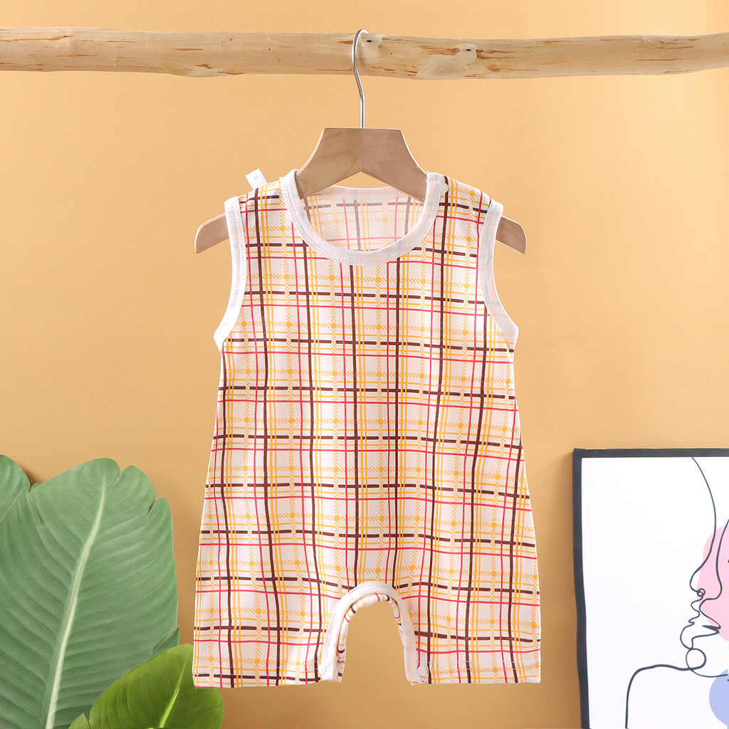 Léger Sleeveless Crotch Fermé Rompeur d'une pièce