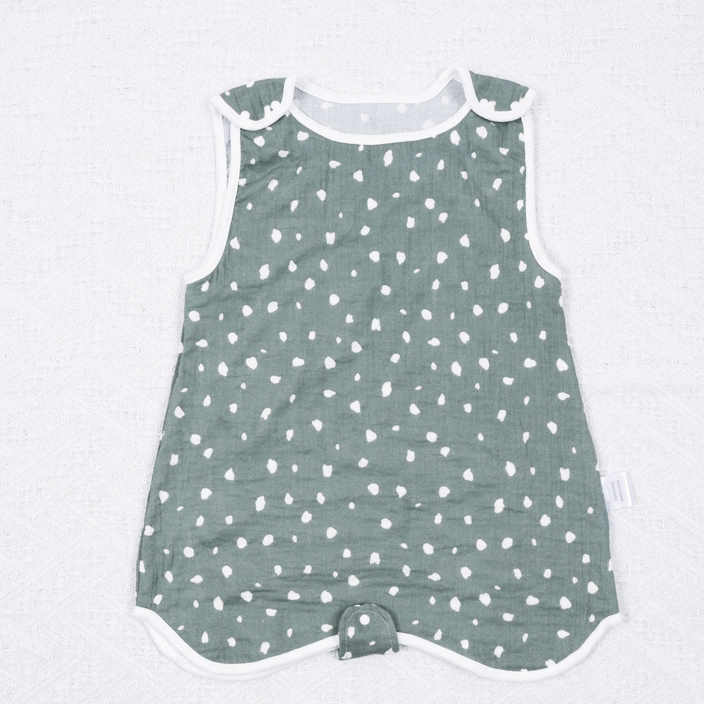 Simple imprimé bébé sans manches coton Gauze sac de couchage