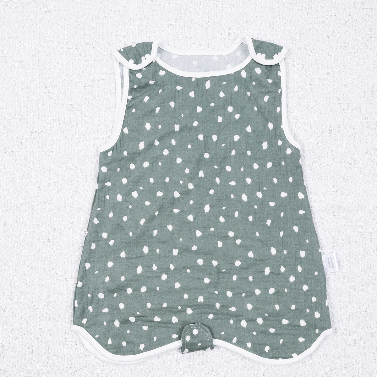 Simple imprimé bébé sans manches coton Gauze sac de couchage