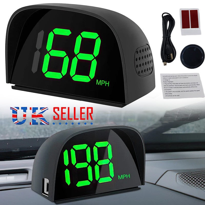 Speedomètre de voiture Vitesse GPS numérique O Vitesse MPH HUD Affichage tête vers le haut